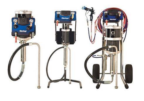 GRACO GAMME MERKUR AIRMIXTE AIRLESS CHARIOT MURALE PIED