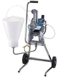 Pompe à membranes IWATA DPS90 sur chariot 2 roues avec trémie 6 litres 